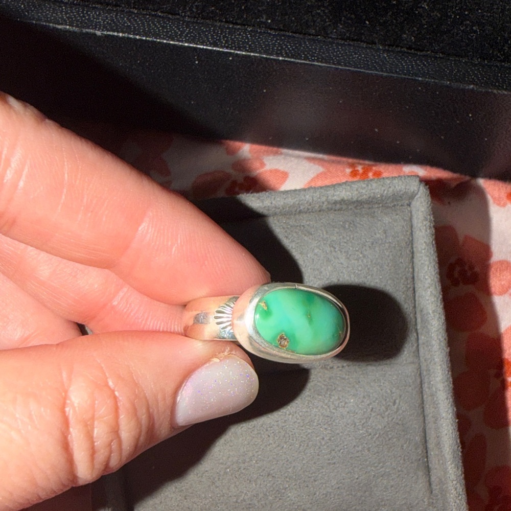 Silver Ring with Turquoise - Picture 2 of 3